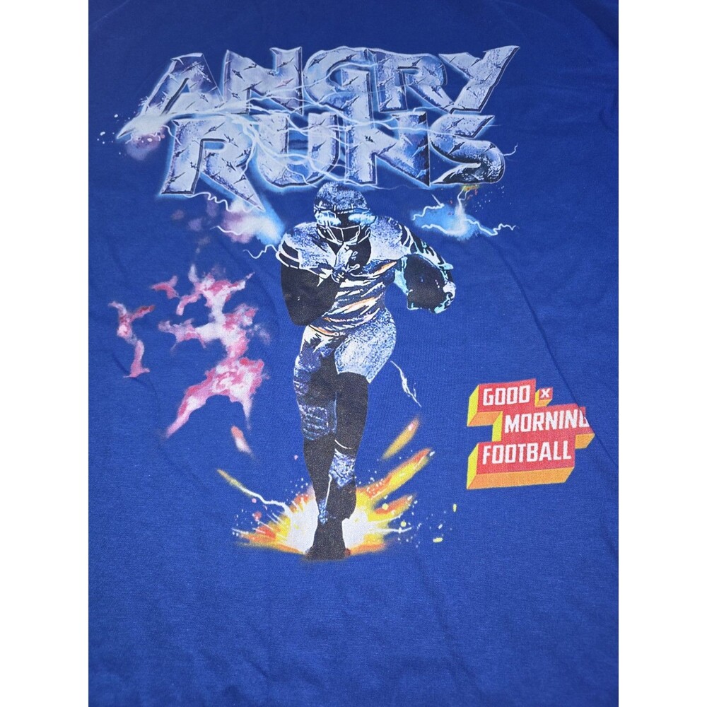 Angry Runs Good Morning Football Sport Lover Vintage T Shirt Men Women NEW 2XL
